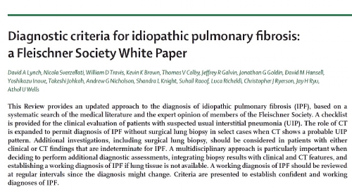 NOVOS CRIT�RIOS PARA O DIAGN�STICO DA FIBROSE PULMONAR IDIOP�TICA: FA�A O DOWNLOAD